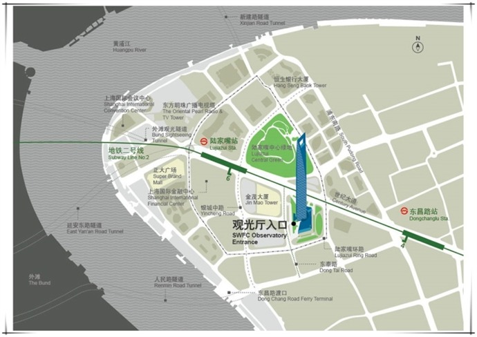 上海环球金融中心地图